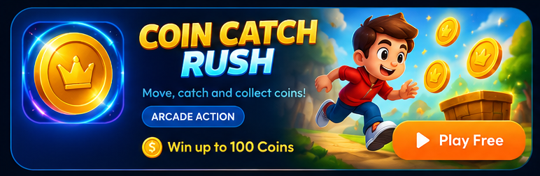 COIN CATCH RUSH - Free Play Game on Earn Master