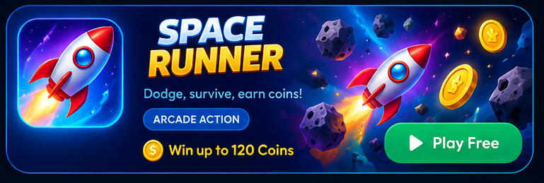 SPACE RUNNER - Free Play Game on Earn Master